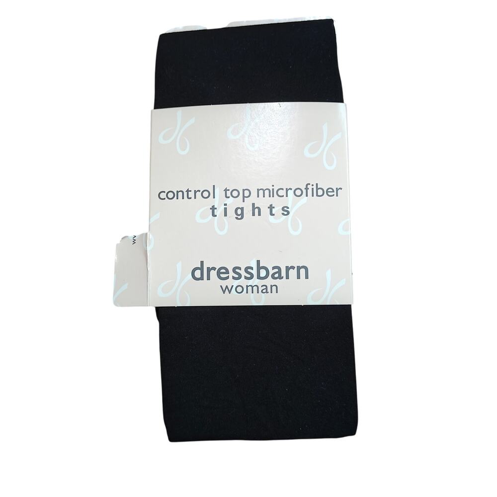 Dress Barn Tight Style Control Top Tights Microfiber Womens Plus 3X-4X Black